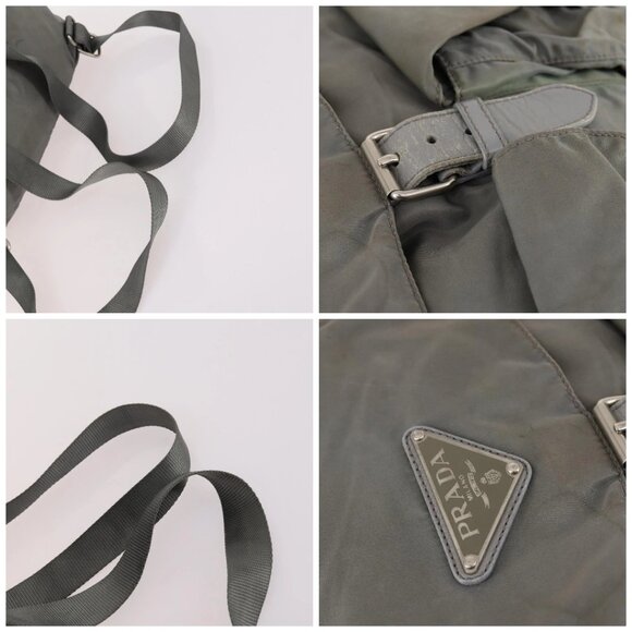 PRADA Backpack Nylon Green Silver Auth 141751 - Picture 16 of 16